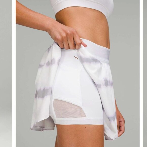 Lululemon Court Rival High-Rise Skirt Transverse Lilac Multi Size 8 - Picture 2 of 8